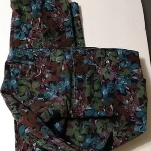 Dark Academia Floral Crop Jeans